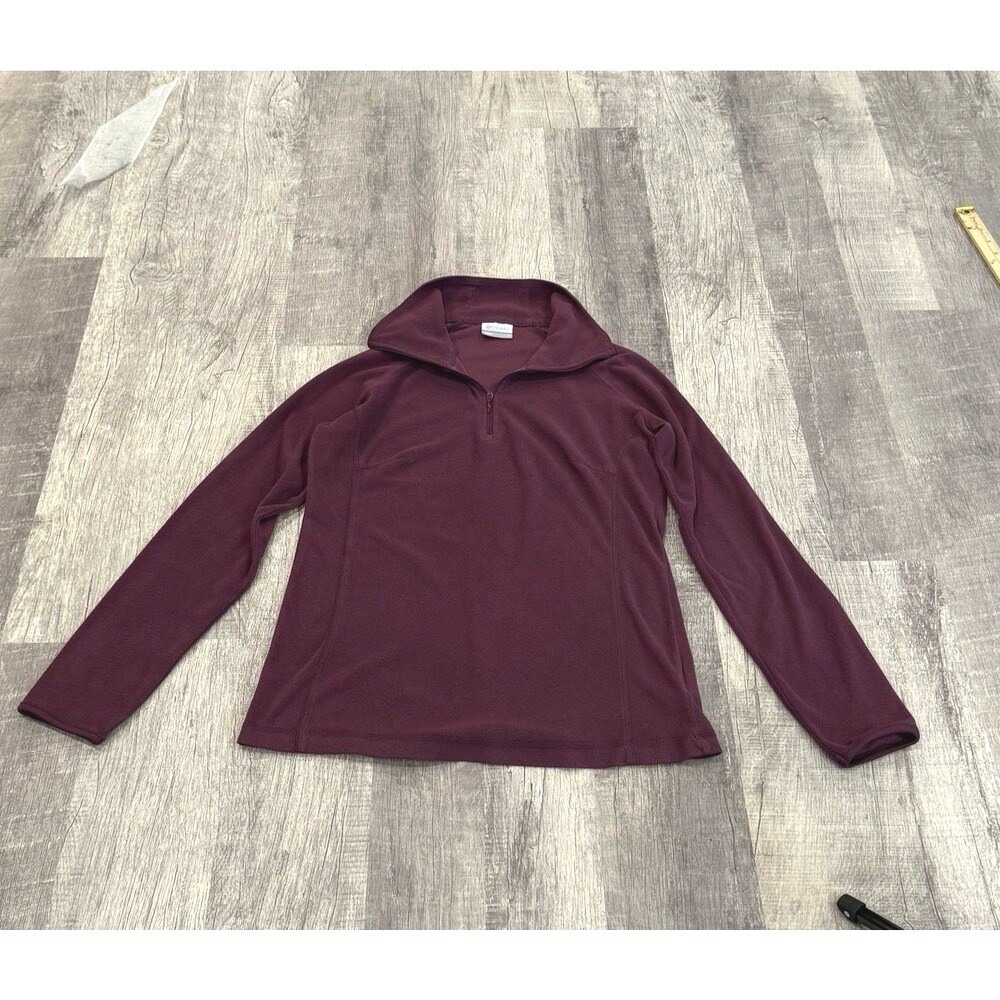Columbia Glacial IV Womens Quarter Zip Pullover Small‎ Wine Fleece 1802201